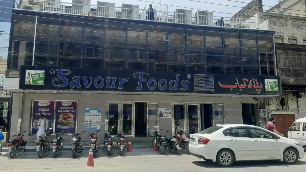 Shop front on a road in Rawalpindi